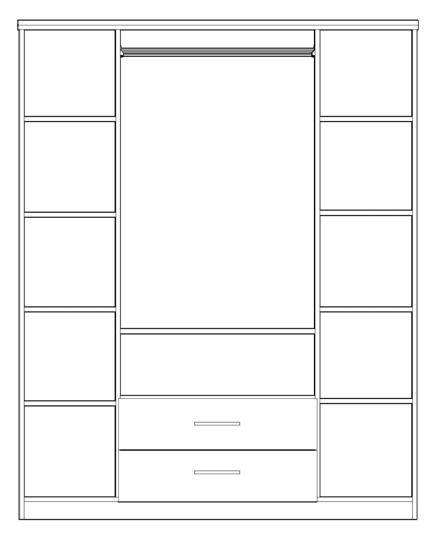 Armoire Porte Battante - BLANCHE - 3 modèles