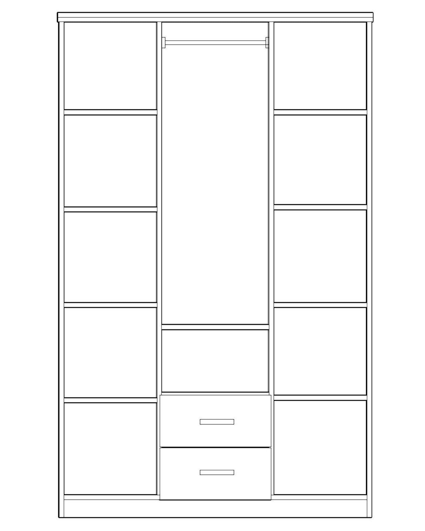 Armoire Porte Battante - BLANCHE - 3 modèles